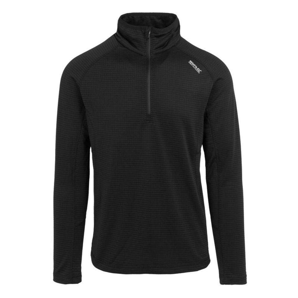 Regatta Mens Yonder II Half Zip Fleece Top / Black
